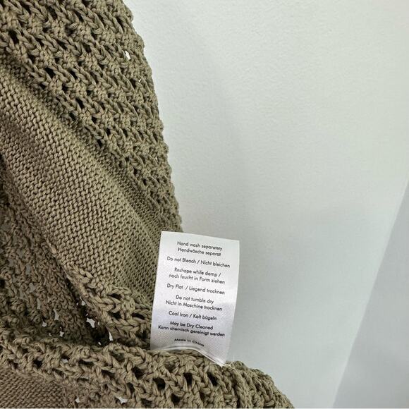 Wrap London Open Front Knit Cardigan Olive Green size 10 - Picture 5 of 6